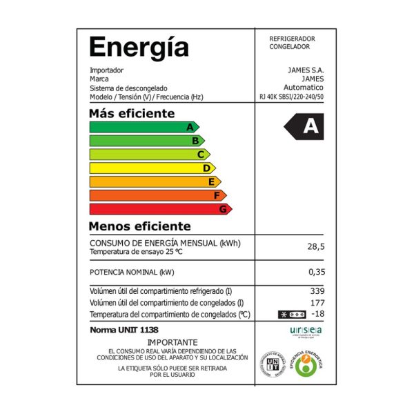 Refrigerador James Side by Side RJN 40K SBSI Inox